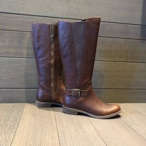 Leather fashion riding boots